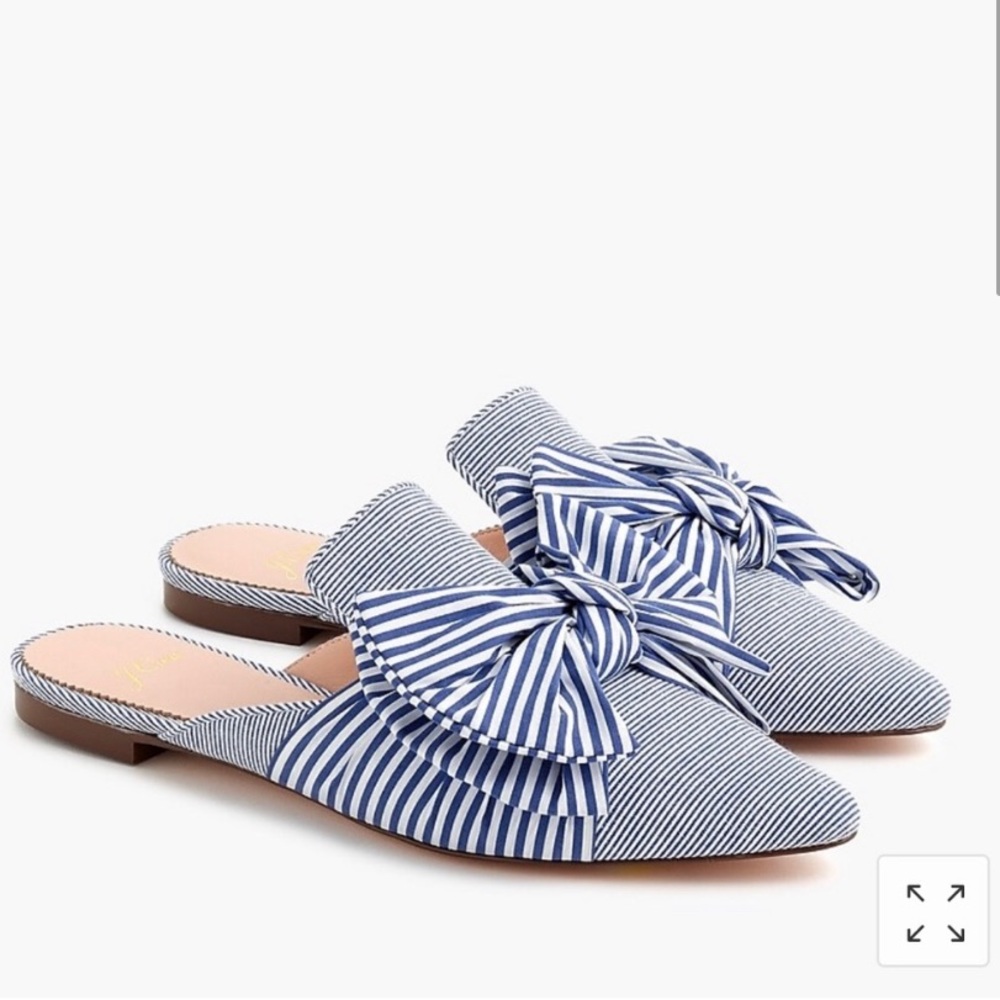 J Crew Marina bow slide in stripes size 8.5